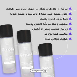 اسپری رطوبت رسان و تثبیت کننده آرایش ژنوبایوتیک