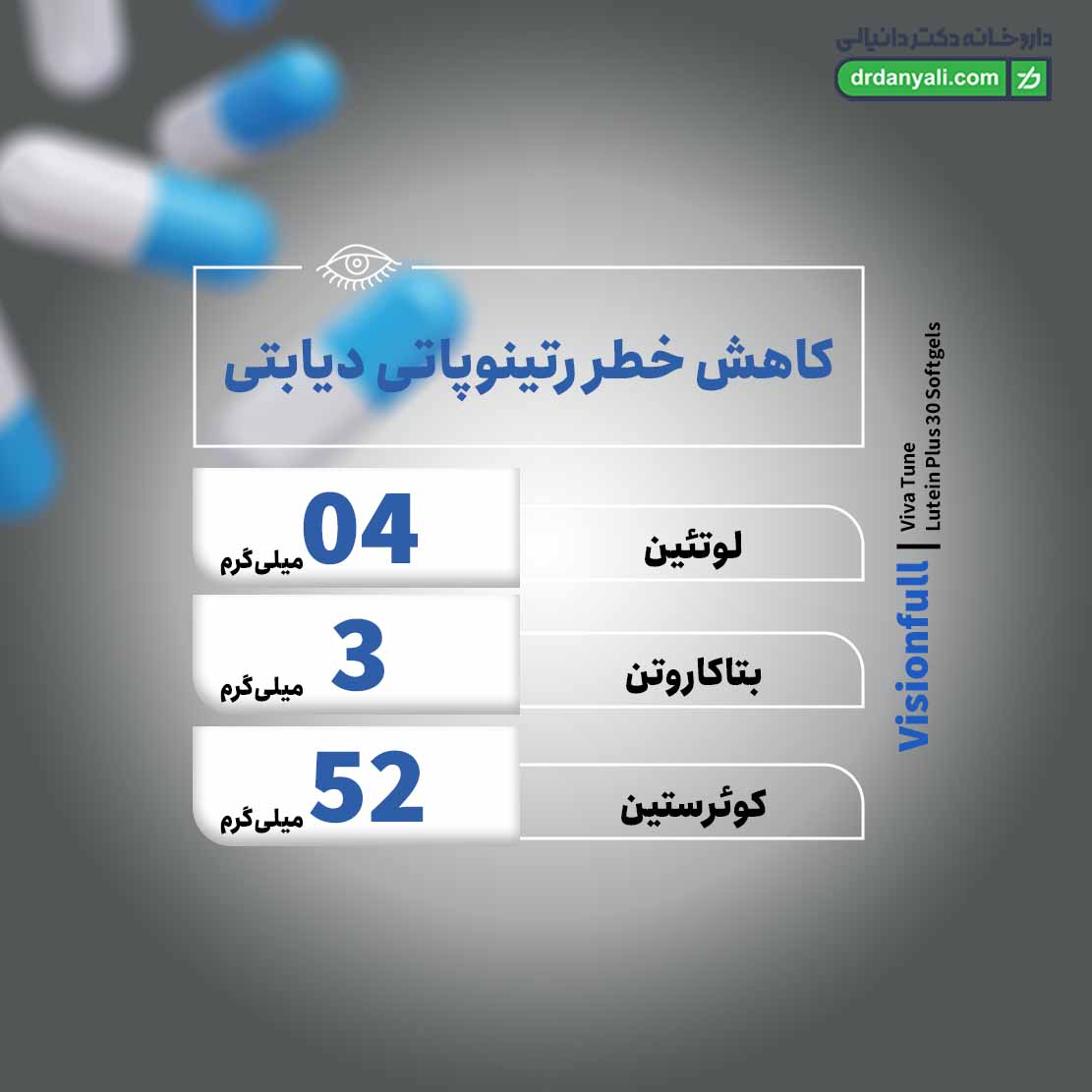 سافت ژل ویژن فول لوتئین پلاس