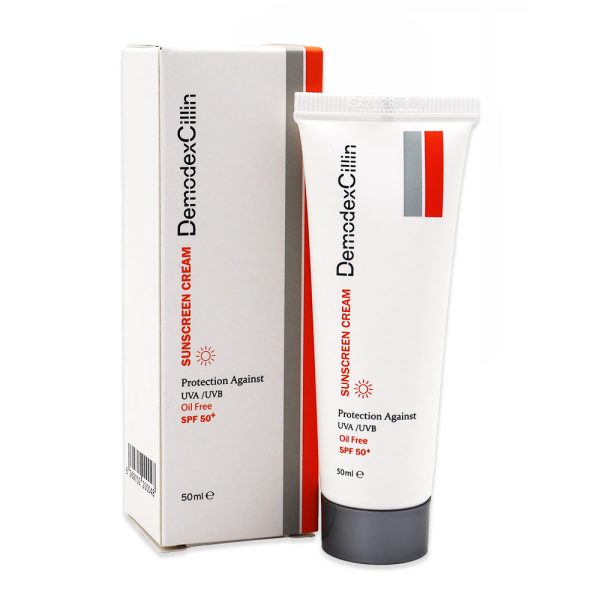 کرم ضد آفتاب فاقد چربی بی رنگ SPF50 دمودکسیلین