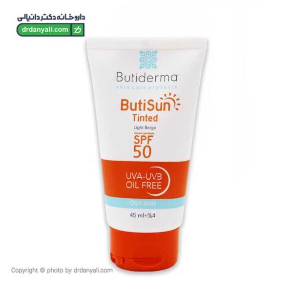 کرم ضد آفتاب رنگی فاقد چربی SPF50 بیوتی درما