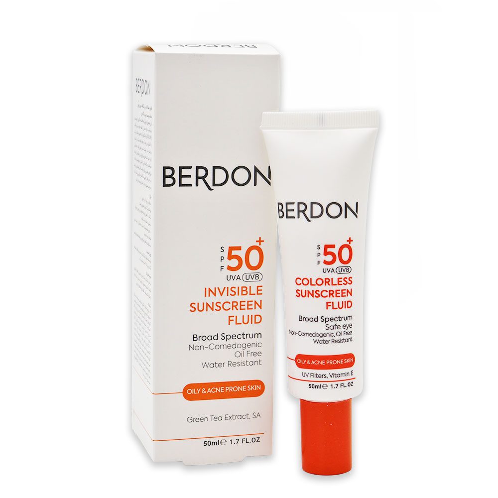 Colorless Sunscreen Fluid For Oily Skin Berdon فلویید ضد آفتاب پوست چرب بردون
