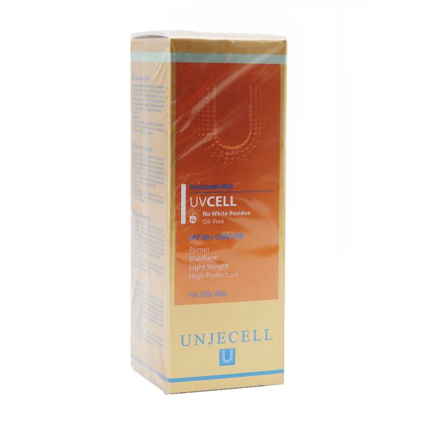 کرم ژل ضد آفتاب بی رنگ پوست چرب SPF 50 آنژسل