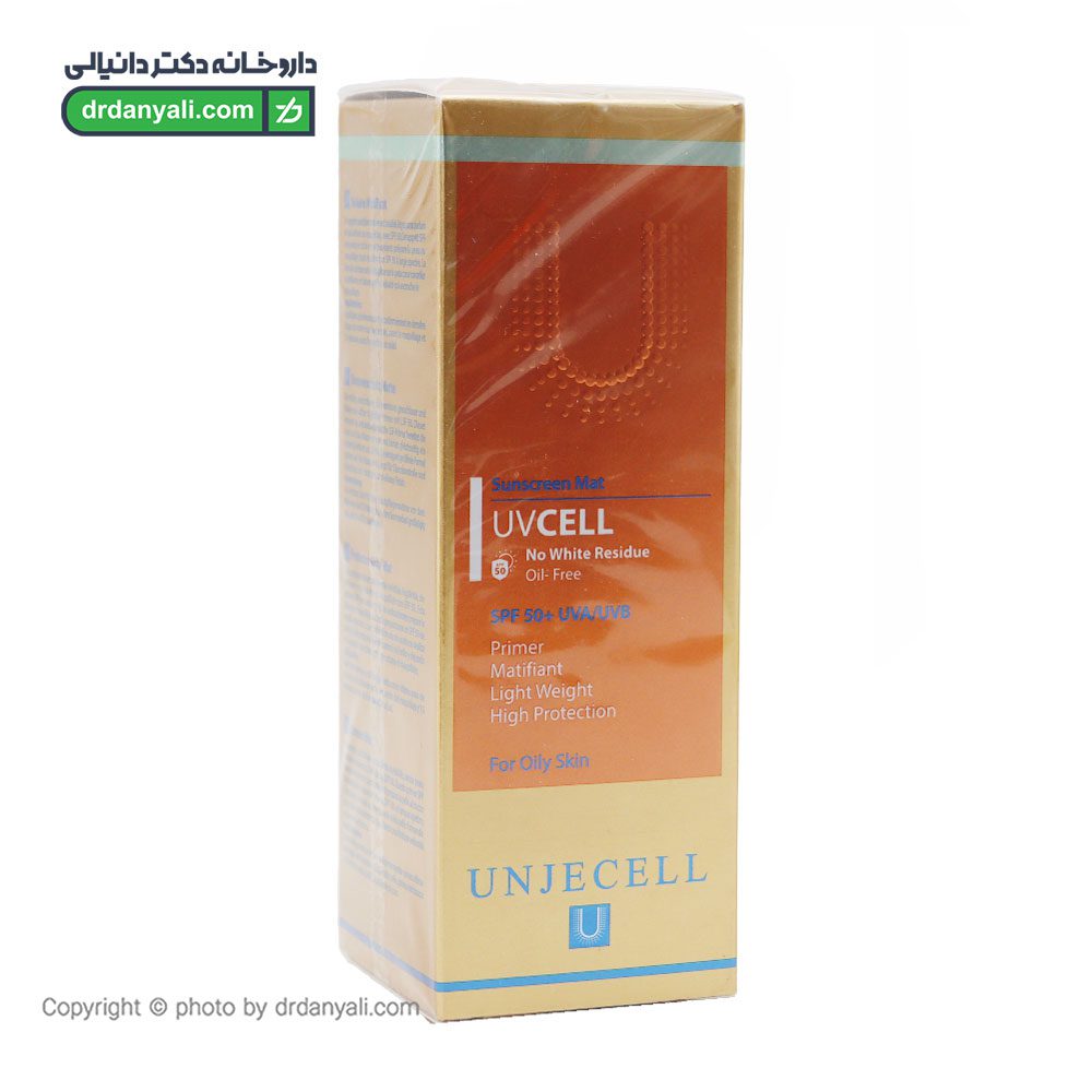 کرم ژل ضد آفتاب بی رنگ پوست چرب SPF 50 آنژسل