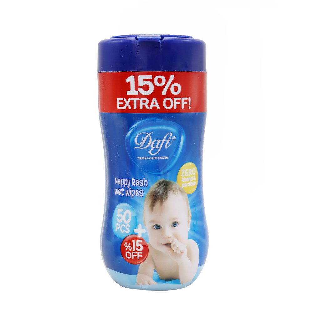 Dafi Nappy Rash Wet Wipes دستمال مرطوب پاک کننده کودک اکسترا دافی
