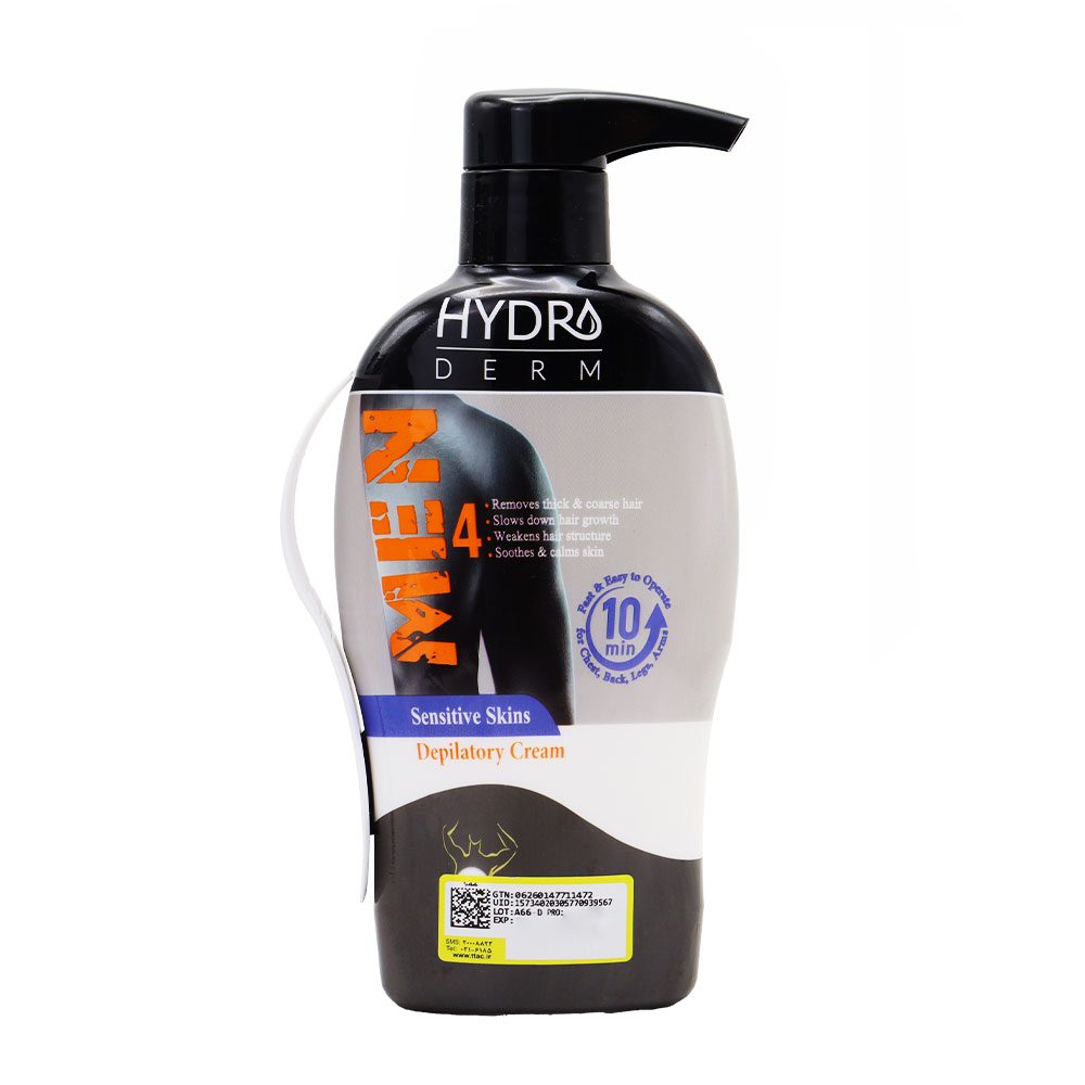 Hydroderm Men Depilatory Cream for Sensitive Skins کرم موبر بدن آقایان پوست حساس هیدرودرم