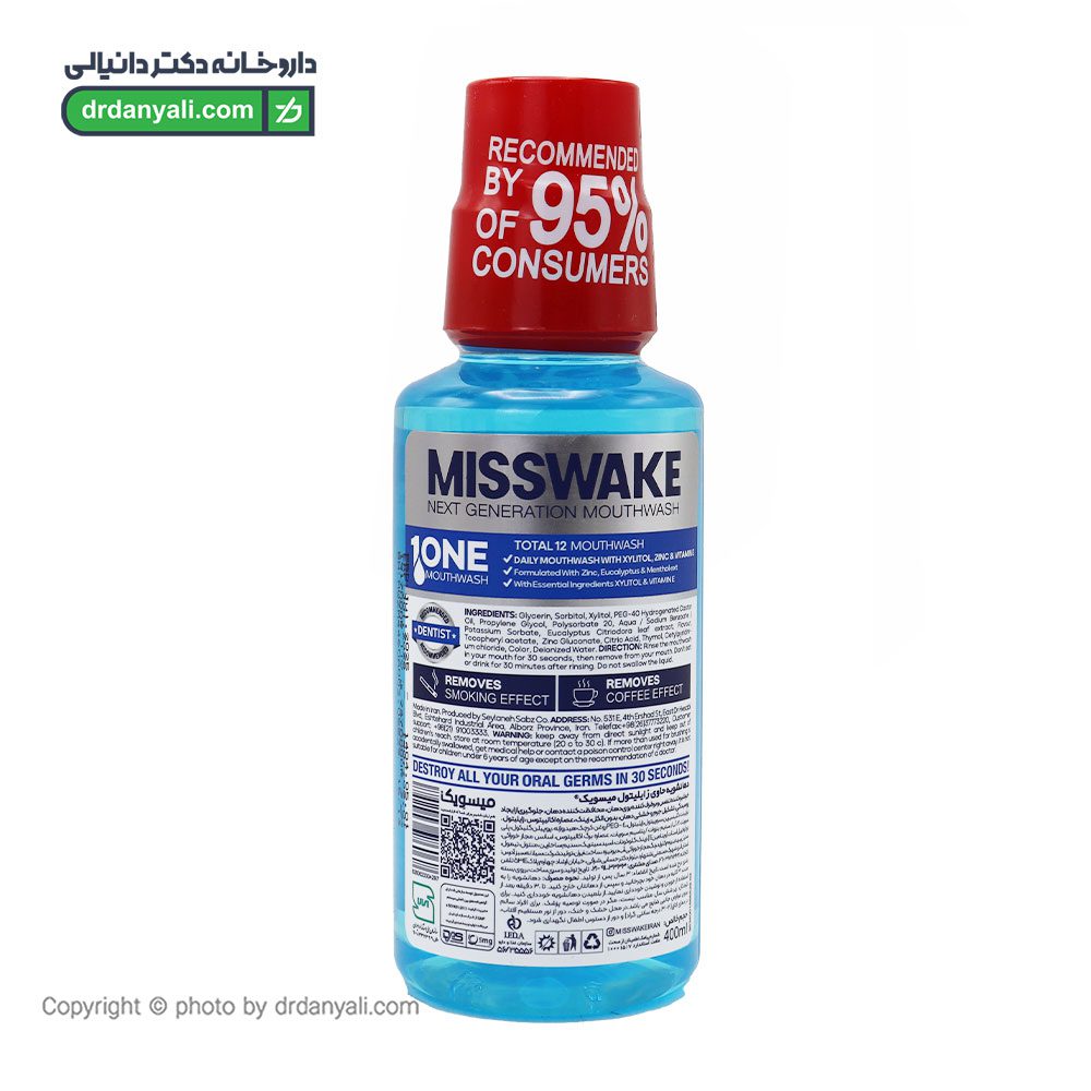 Misswake Mouth Wash Total 12 Xylitol دهان شویه کامل 12 کاره زایلیتول میسویک