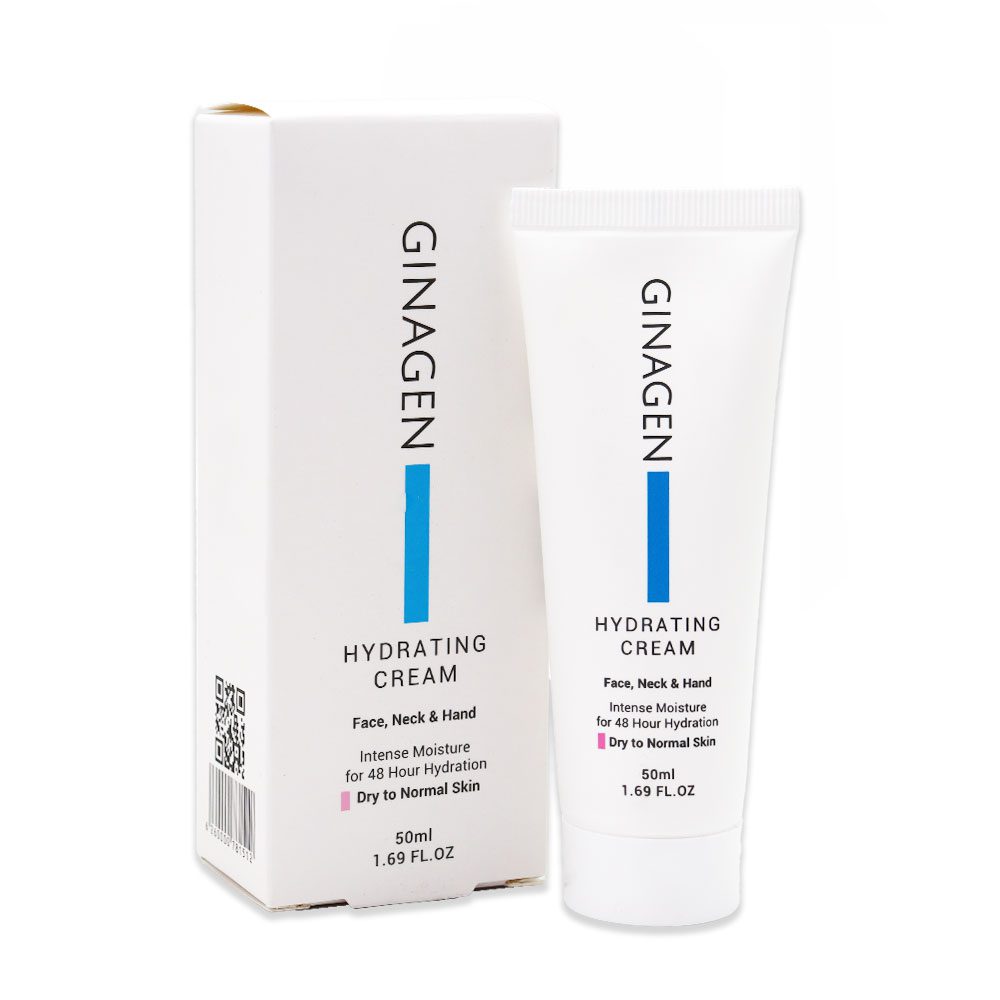 Ginagen Hydrating Cream For Dry To Normal Skin 50 ml کرم آبرسان پوست خشک و نرمال ژیناژن