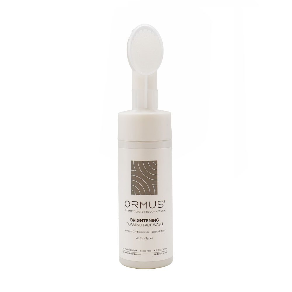 ormus brightening foaming cleanser brush فوم شستشوی روشنکننده صورت اورموس