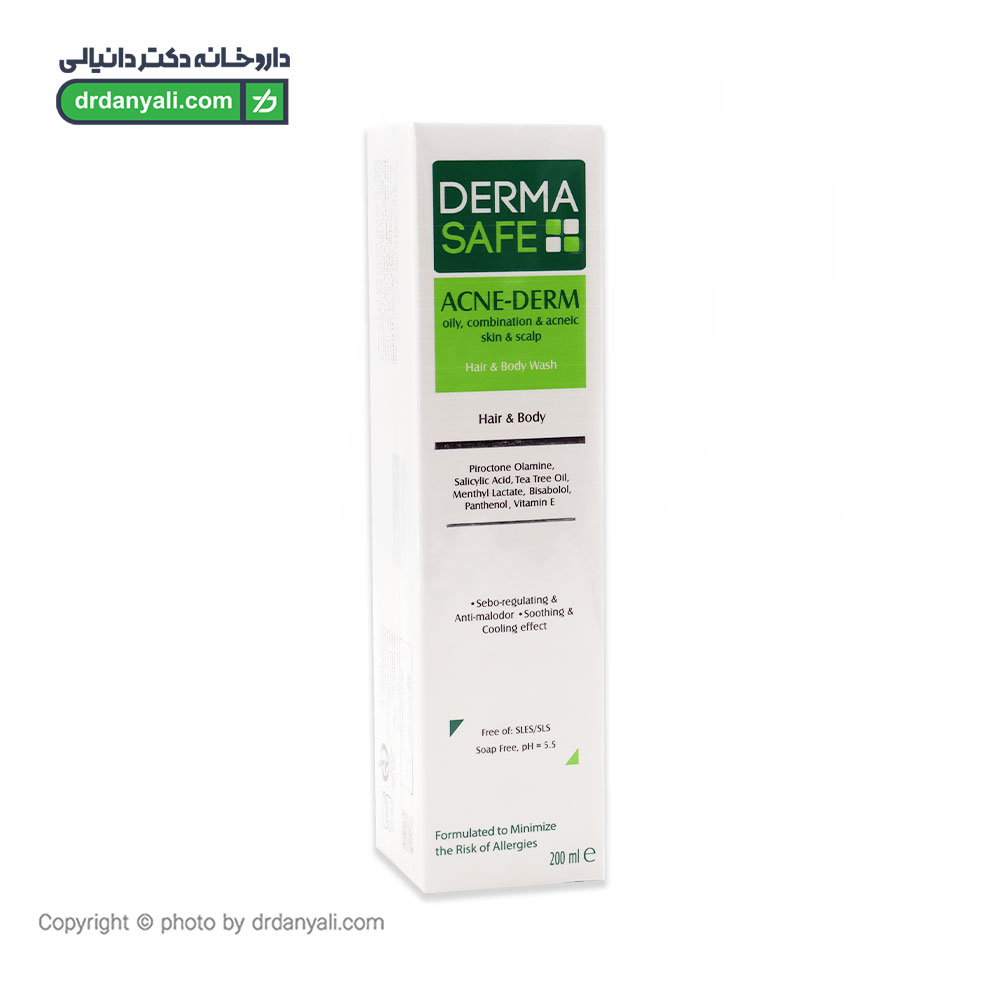 شامپو سر و بدن آکنه درم درماسیف