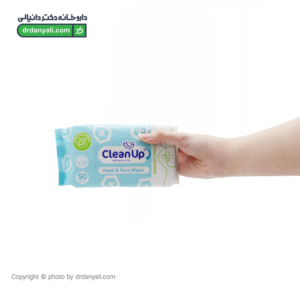 دستمال دست و صورت آنتی باکتریال کلین آپ