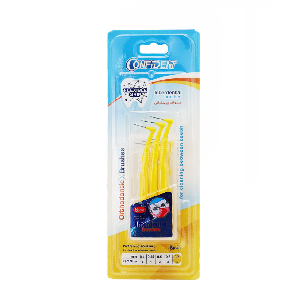 Confident Interdental Brush ISO4 مسواک بین دندانی کانفیدنت سایز 4