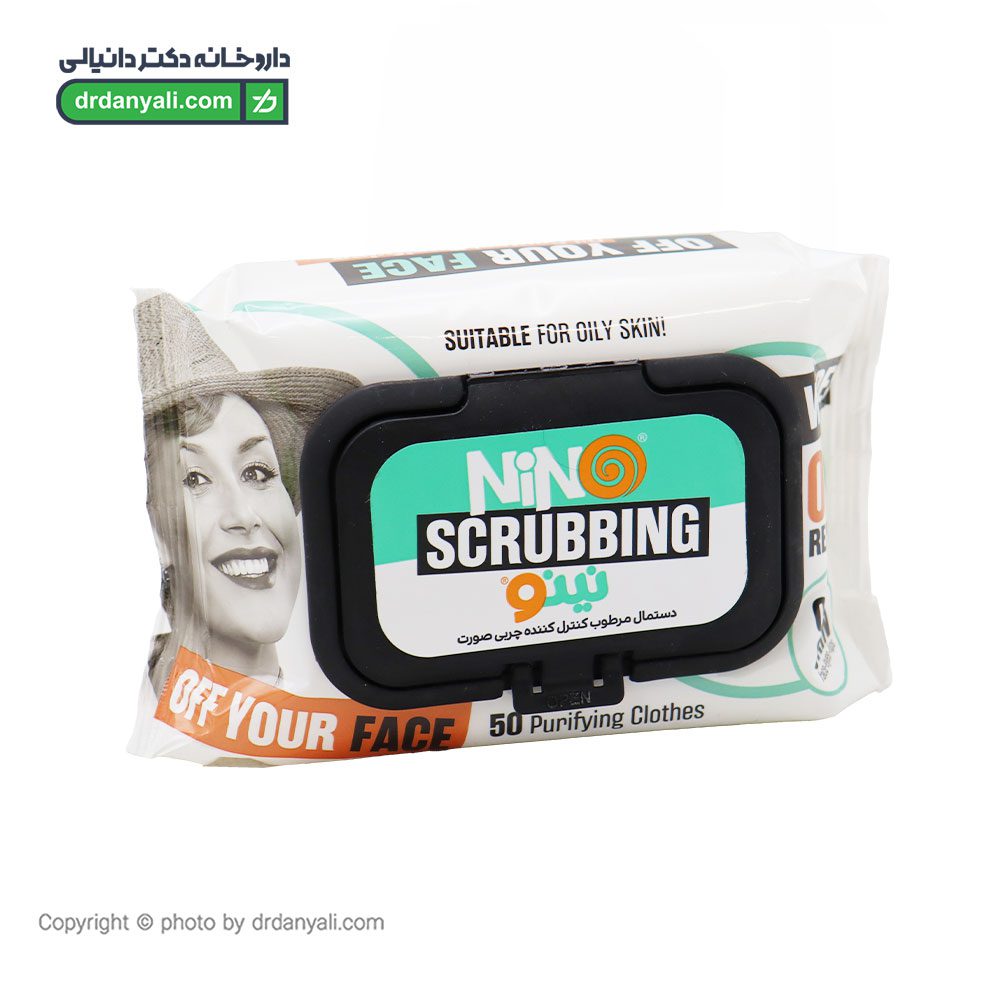 دستمال مرطوب پاک کننده آرایش اسکرابینگ نینو