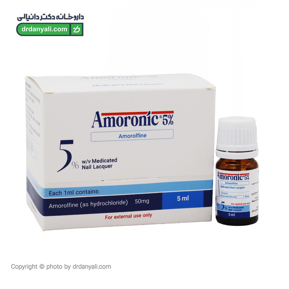 لاک دارویی ناخن آمورونیک 5% کیمیا کالای رازی