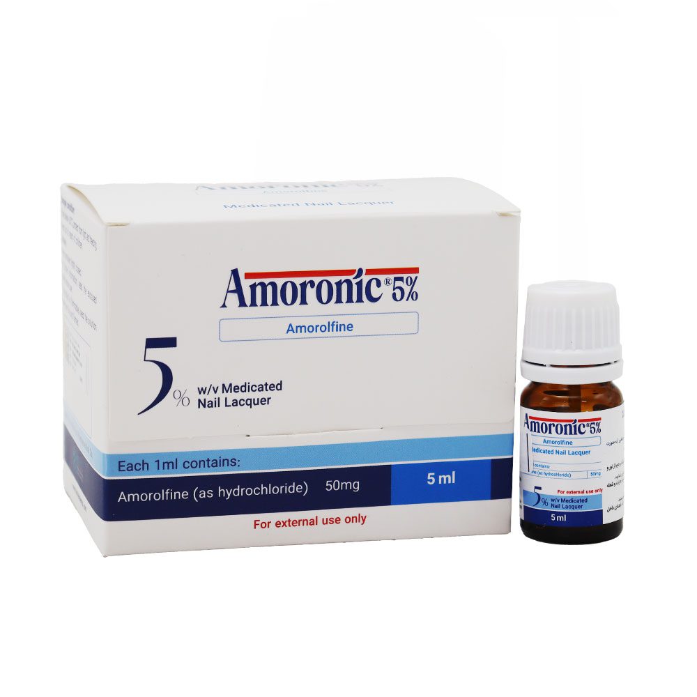 Amoronic 5% Nail Lacquer Kimia Kalai Razi لاک دارویی ناخن آمورونیک 5% کیمیا کالای رازی