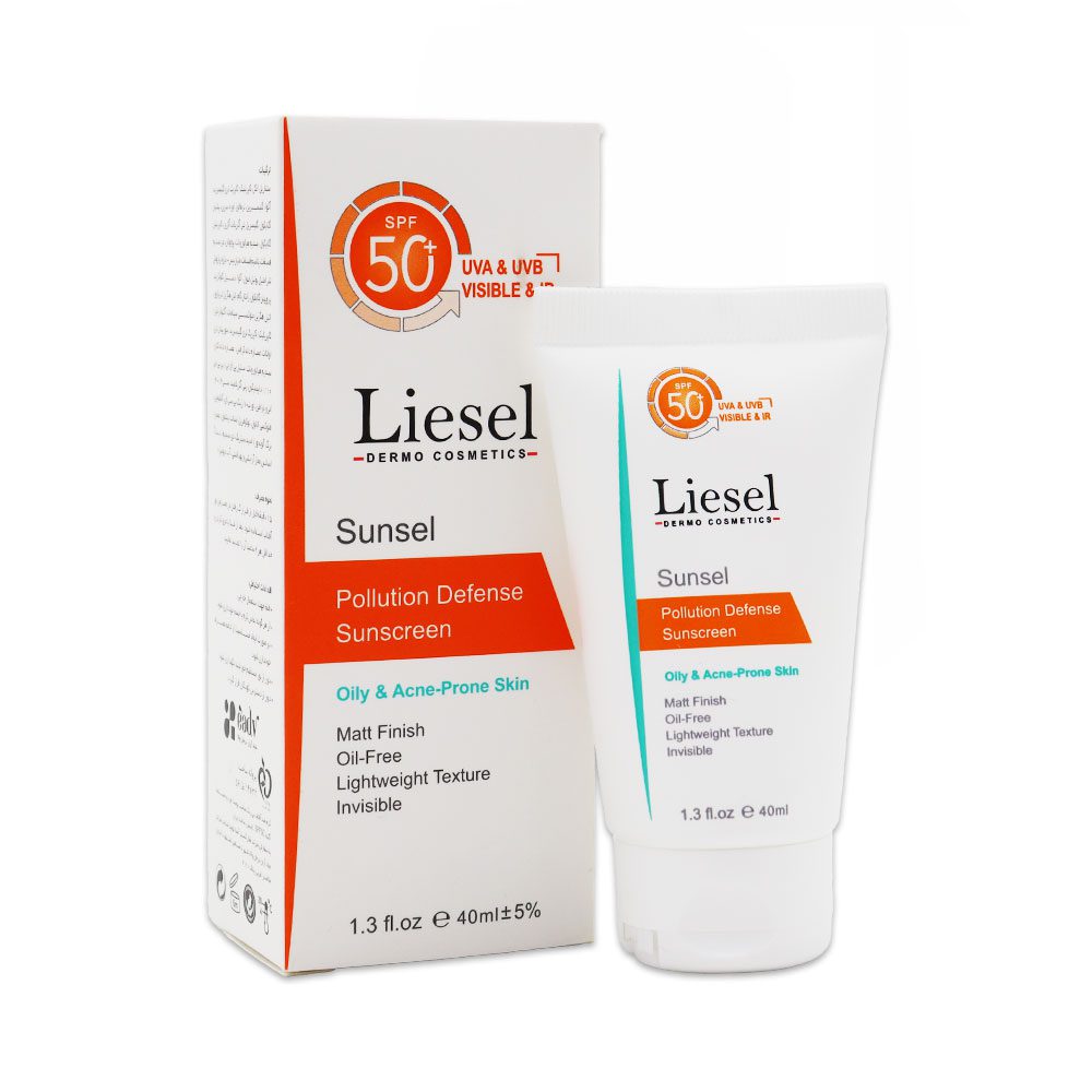 Liesel Sunscreen Oily Skin Invisible SPF50 Cream کرم ضد آفتاب بی رنگ پوست چرب SPF50 لایسل