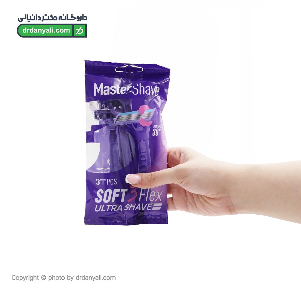 خودتراش سه لبه مستر شیو مدل Soft 3 Flex
