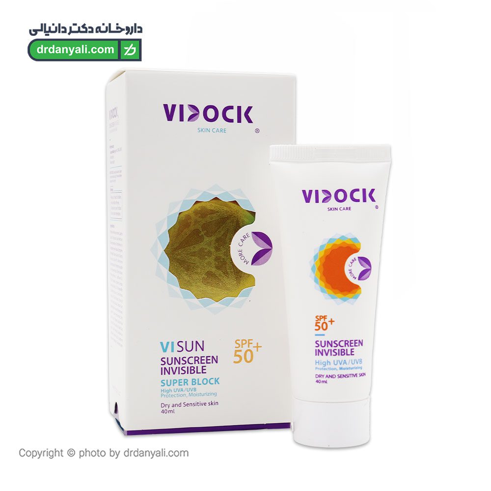 کرم ضد آفتاب بی رنگ پوست خشک و حساس SPF50 ویدک