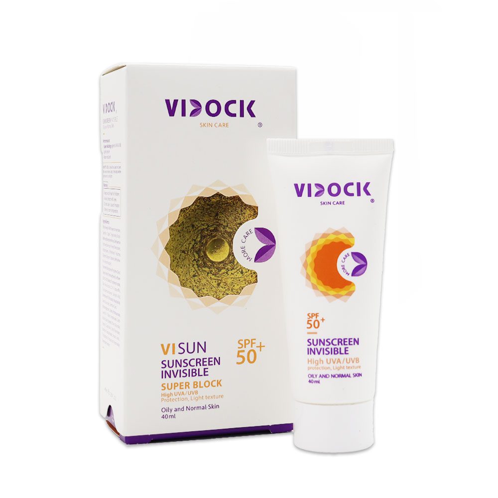 Vidock Sunscreen Invisible SPF50 Oily Skin کرم ضد آفتاب بی رنگ پوست نرمال و چرب SPF50 ویدک