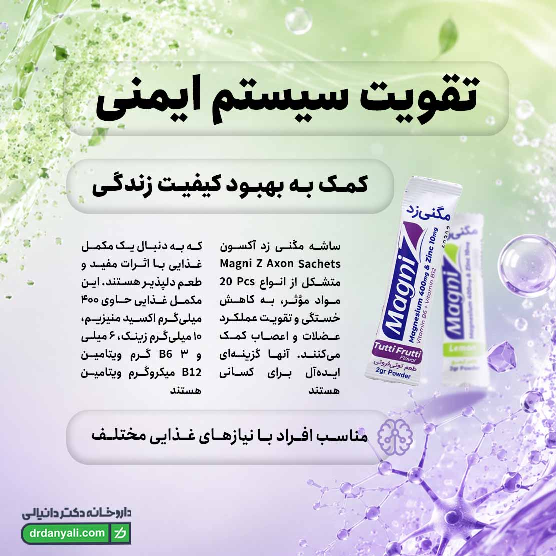 ساشه منیزیم مگنی زد آکسون