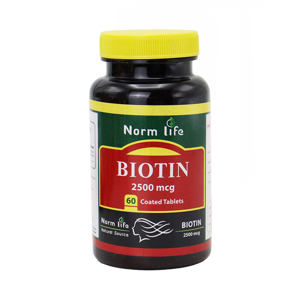 biotin 2500 mcg norm life قرص بیوتین 2500 نورم لایف