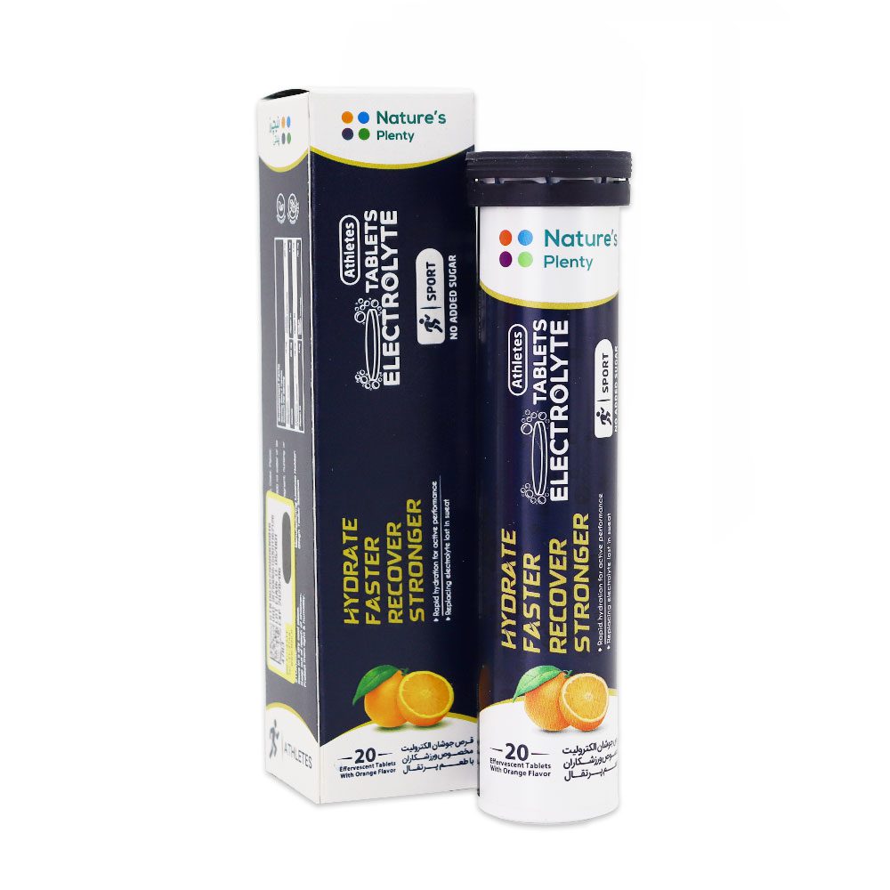 Natures Plenty Electrolyte Sport Effervescent tabs قرص جوشان الکترولیت ورزشکاران نیچرز پلنتی