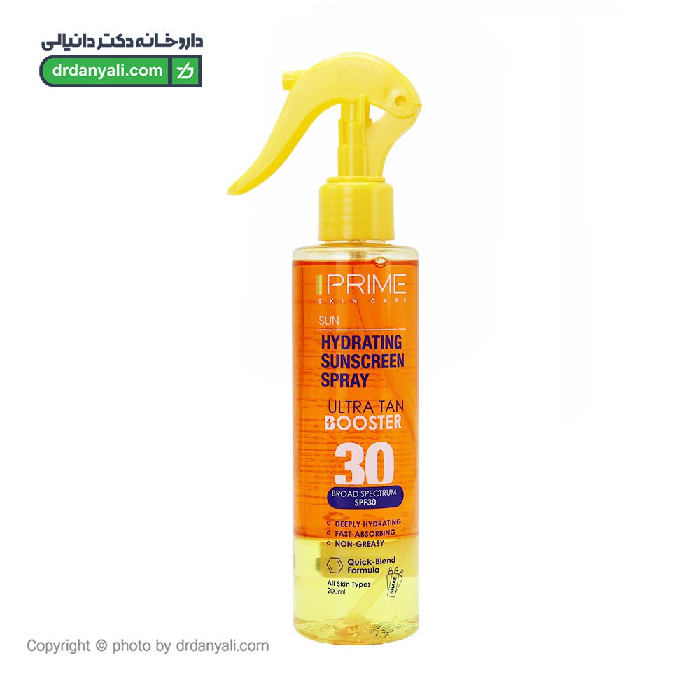 اسپری ضدآفتاب آبرسان دو فاز پرایم SPF30