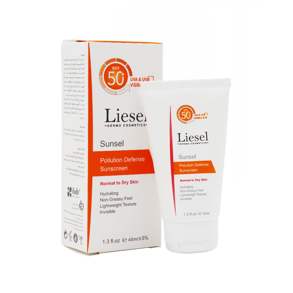 Liesel Sunscreen Dry Skin Invisible SPF50 Cream کرم ضد آفتاب بی رنگ پوست خشک SPF50 لایسل