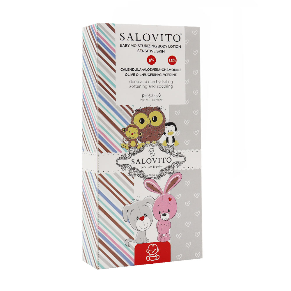 Salovito Baby Body Lotion 5% Aloe Vera (3) لوسیون بدن کودک 5 درصد آلوئه ورا سالوویتو